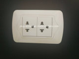 High Quality Double Sockets with Ground (EU055)