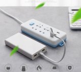 250V 10A Extension Cord Socket with Surge Protection 3 Outlets 4 USB