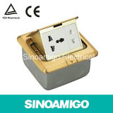 Power Receptacle Flexo Outlet Box Brass Floor Socket