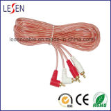 Transparent Angle RCA Cable/AV Cable