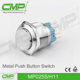 Momentary Push Button Switch (25mm, Flat Head, 1no1nc)