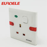 Single White Color ABS 13A Wall Socket