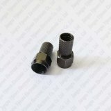 Black Rg59 RG6 Twist-on F Connector Coaxial Cable TV Plug