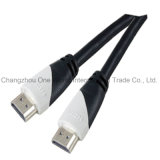 High Quality Two-Tone HDMI 19pin Plug-Plug Cable for HDTV/4K/3D/Internet