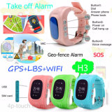 Multi--Languange Smart Kids GPS Tracker Watch with GPS+Lbs+WiFi (H3)