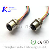 Panel Mount 4 Pins M12 Female Wire Connector for Industrial Robot
