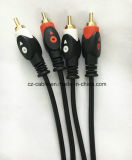 AV Cable, Fisheyes 2RCA to 2RCA Plug Cable,