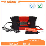Suoer 12V 6A Smart Automatic Fast Solar Car Battery Charger with Ce (DC-W1206A)