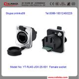 Panel Mount IP65 Waterproof RJ45 Connector for LED Display