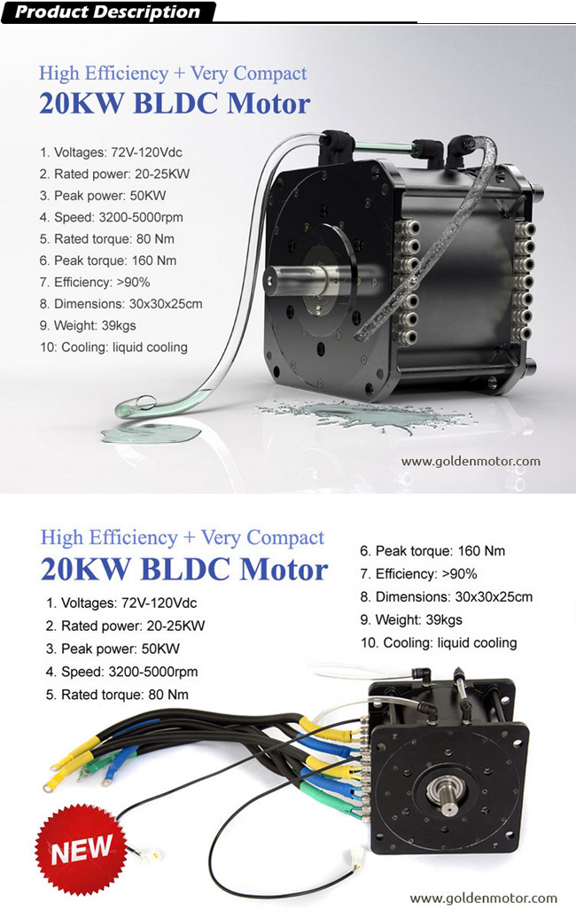 High Efficiency, BLDC Motor 20kw Electric Car Conversion Motor Kit