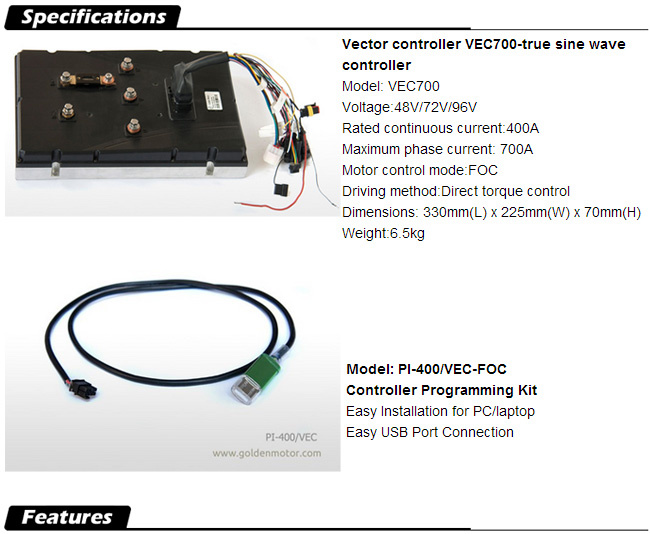 High Efficiency, BLDC Motor 20kw Electric Car Conversion Motor Kit
