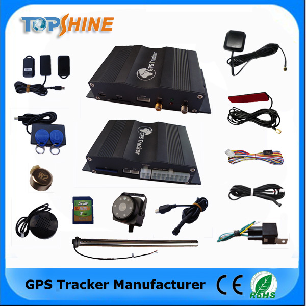 Multifunction 4 Fuel Sensor Camera RFID Vehicle GPS Tracker GPS