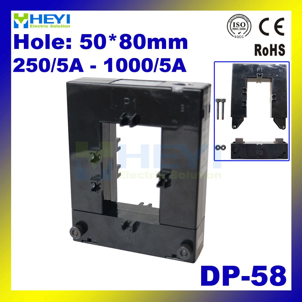 Clip on Current Transformer Class 0.5 Dp-58 50*80mm 250/5A - 1000/5A AC Split Core Current Transformers