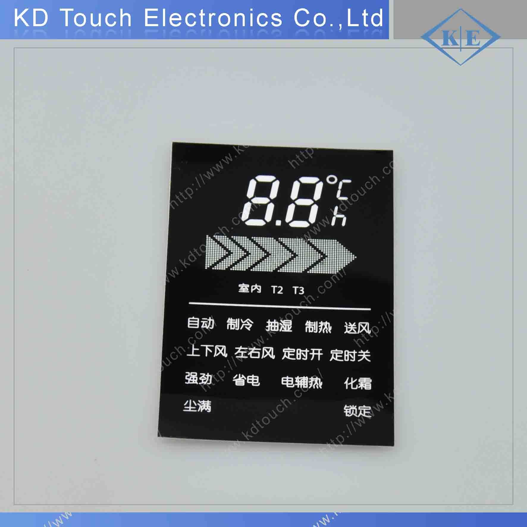 Non-Tactile Control Overlay Label Panel for Air Condition