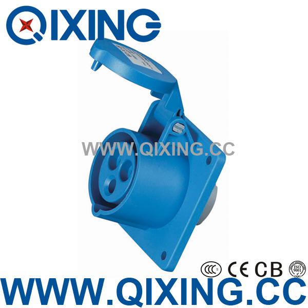Qixing Cee/IEC Standard Panel Mounted Socket IP44 230V 16A 3p 6h