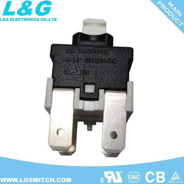 Double Pole Mini Self-Locking 2 Position Push Button Switches