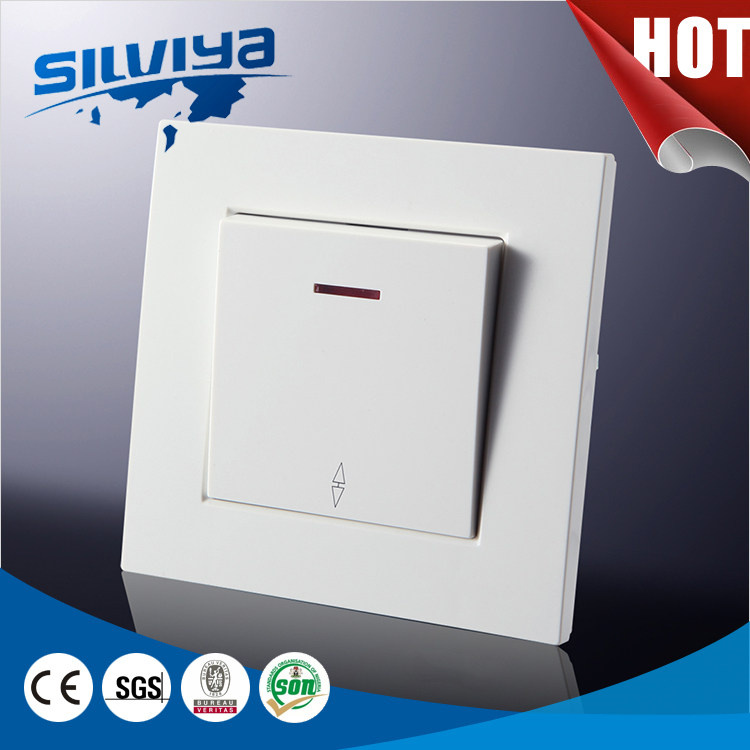 One Gang Push Button European Switch with Indicator
