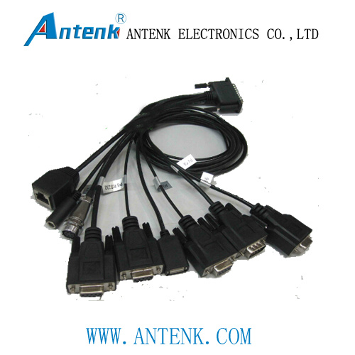 Hdb15p Male to RJ45+Db9p+RCA Connector, Communicate Cable