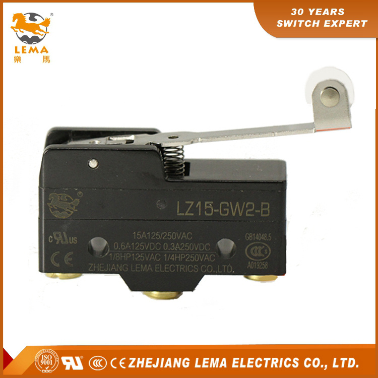 Lema Hinge Plastic Roller Lever Micro Switch Lz15-Gw2-B
