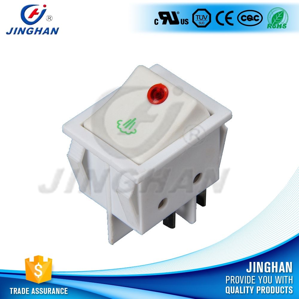 4 Pin 250V AC Illuminated Rocker Switch, Brass Boat Switch
