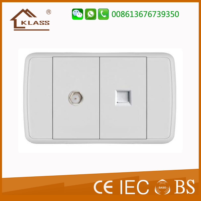 White PC Panel Satelite Tel/Computer Socket