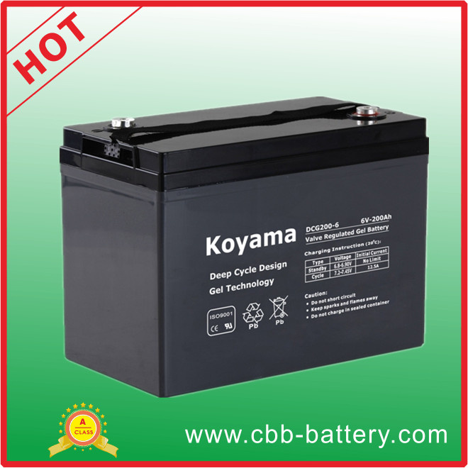 200ah 6V Deep Cycle Gel Battery for Floor Machine