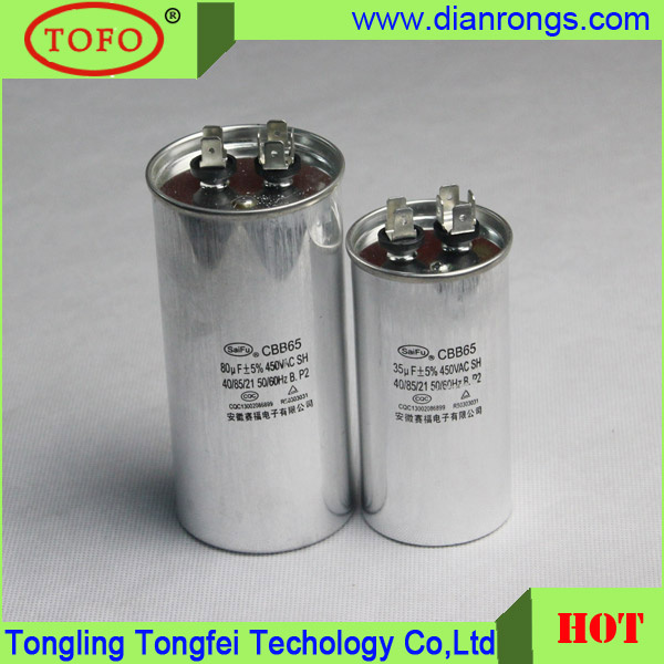 High Cost Performance Motor Run Capacitor Cbb65