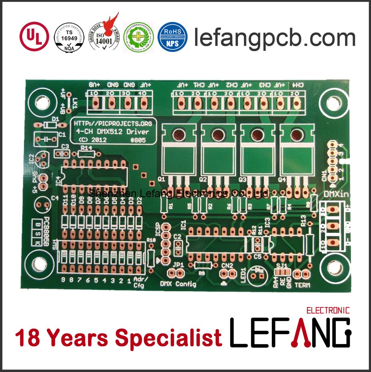 Immersion Gold Circuit Board PCB for Life Detecting Instrument
