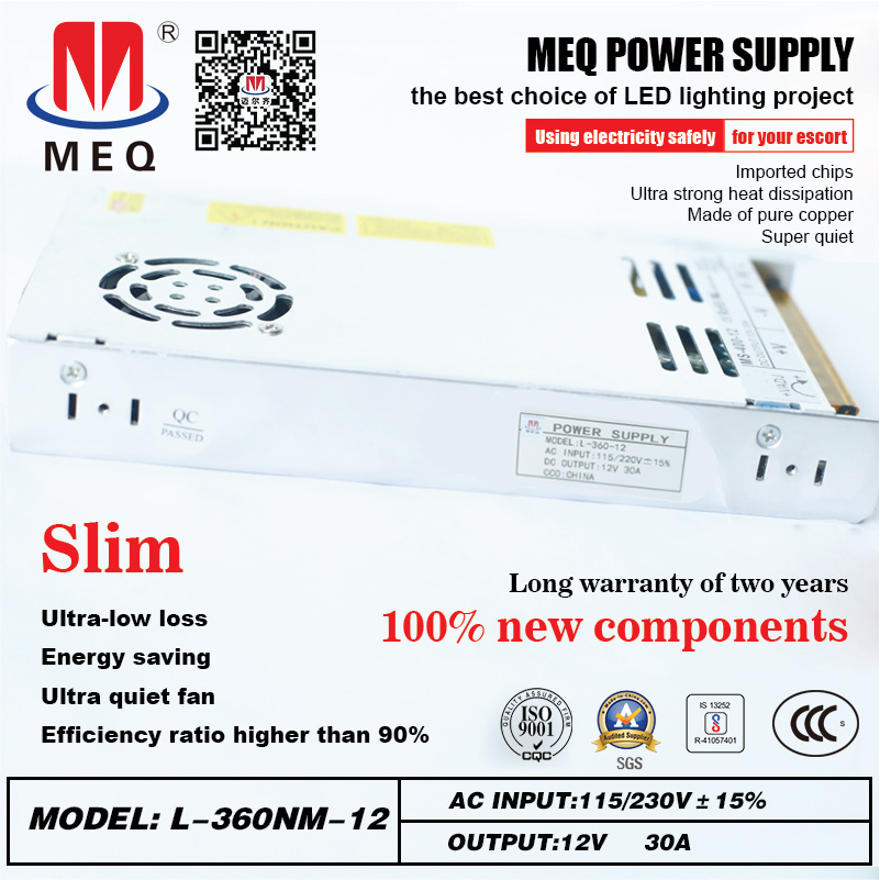 360W 12V 30A Ultrathin Switching Power Supply with BIS SMPS