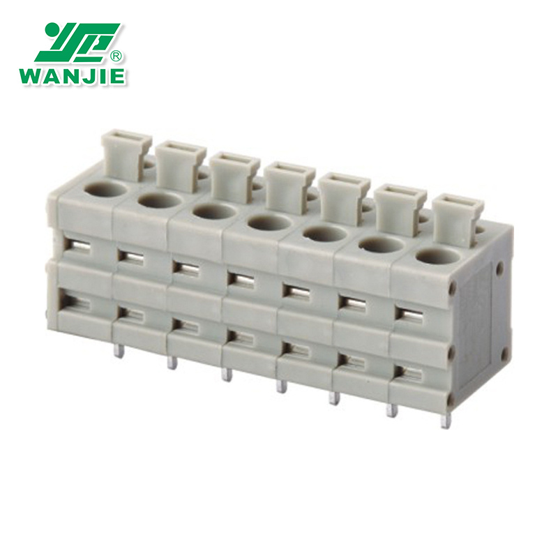 PCB Screwless Spring Terminal Block Male Female Connector Wj211V/211r, Pitch 5.0