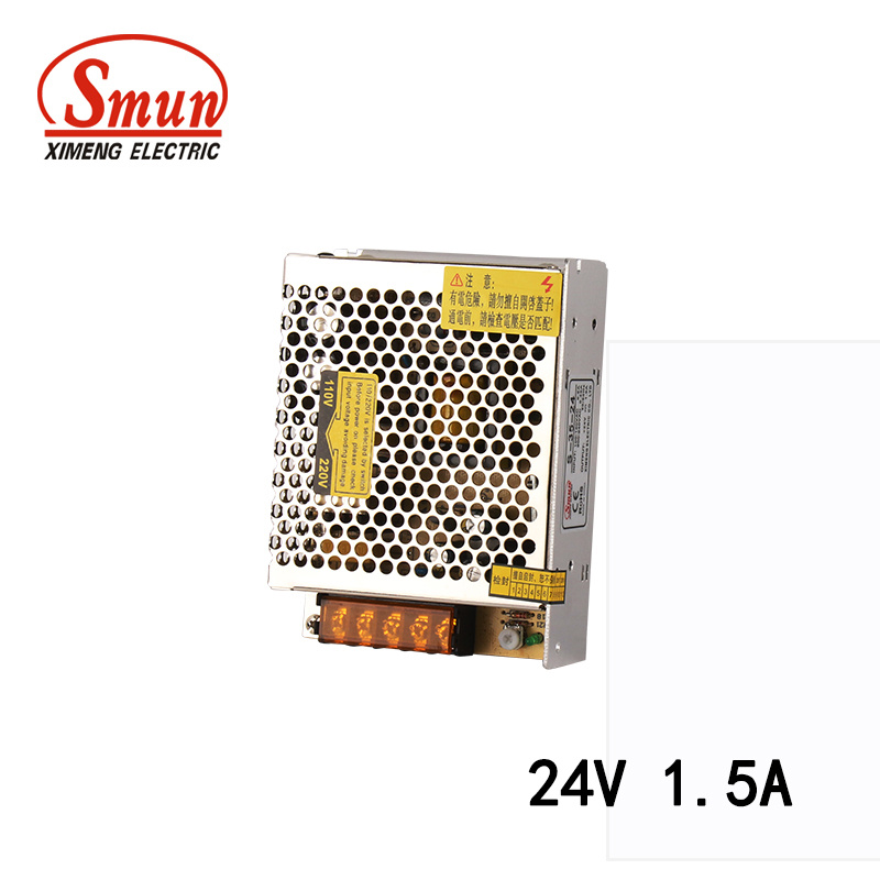 Smun S-35-24 35W 24VDC AC DC Switching Mode Power Supply