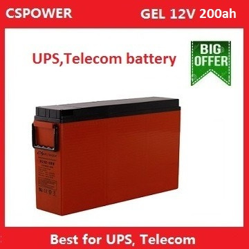 12V 200ah Best Front Terminal Gel Battery for Railway, Telecommunication, UPS