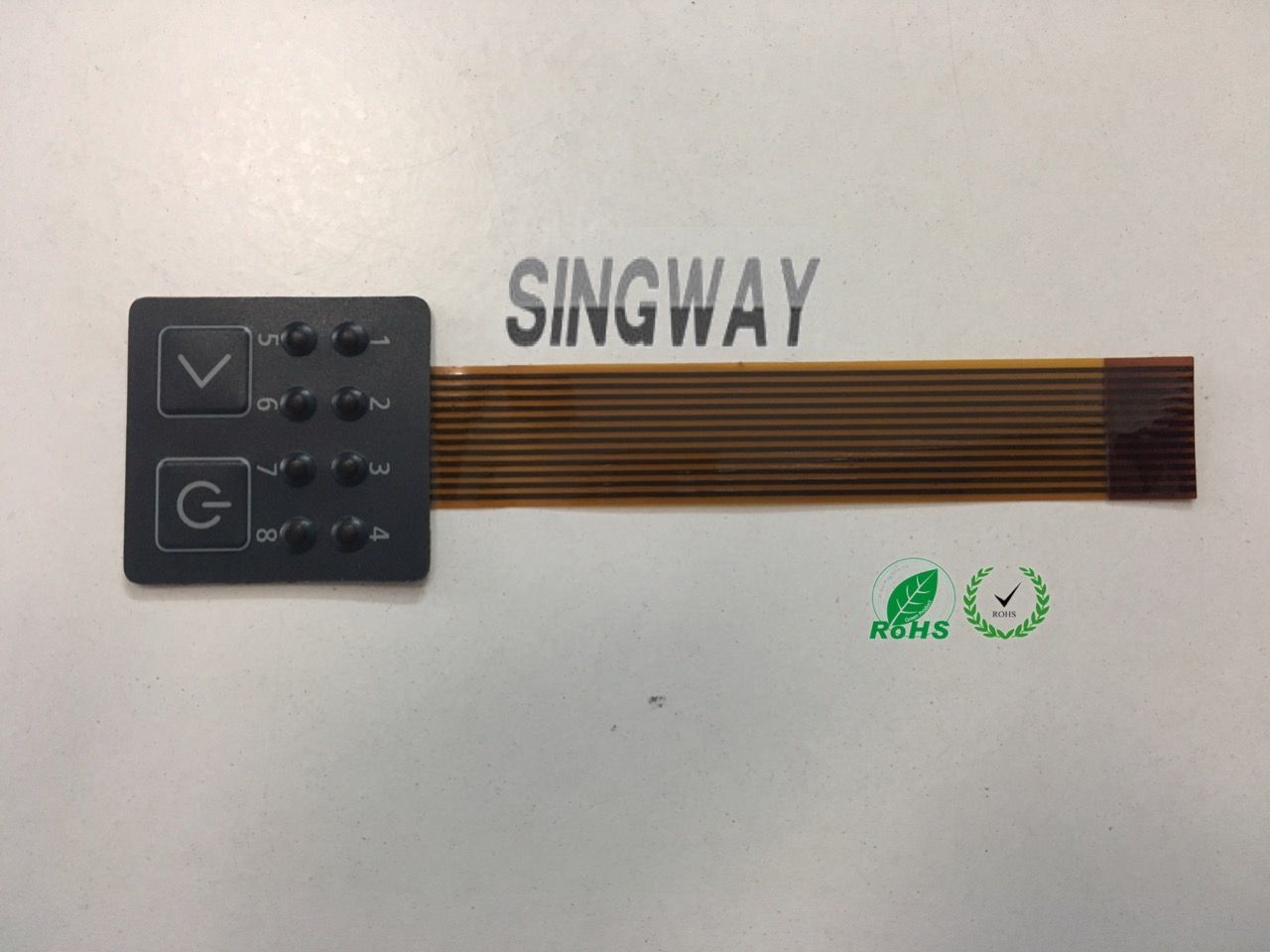 2 Embossed Metal Snap Dome Membrane Switch with LED