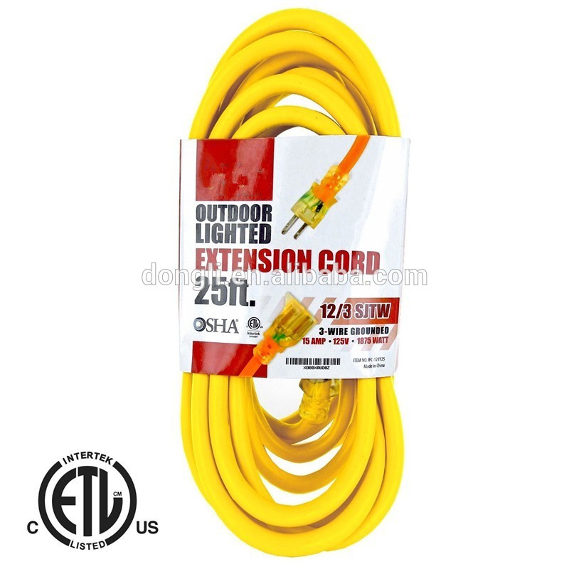 Us UL/cUL/ETL/cETL Outdoor Extension Cord/Power Cord/Cable