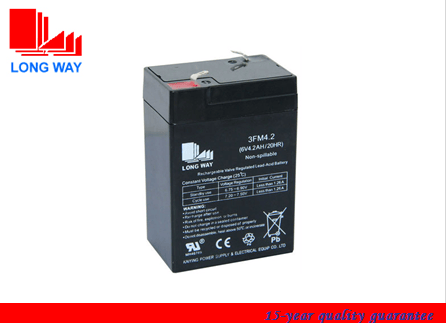 6V4.2ah Small-Sized Backup Battery for Scooter