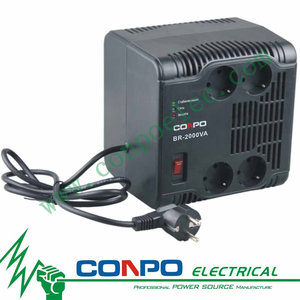 Br-2000va Relay Euro Socket Automatic Voltage Regulator/Stabilizer