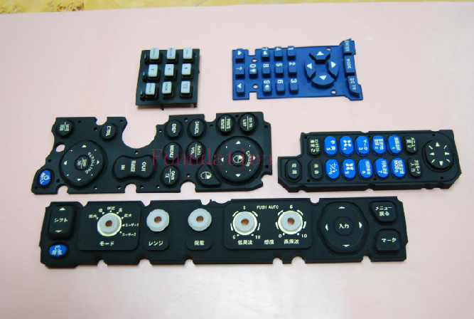 Moisture Proof 3m Adhesive Silicone Rubber Part Keypad Switch