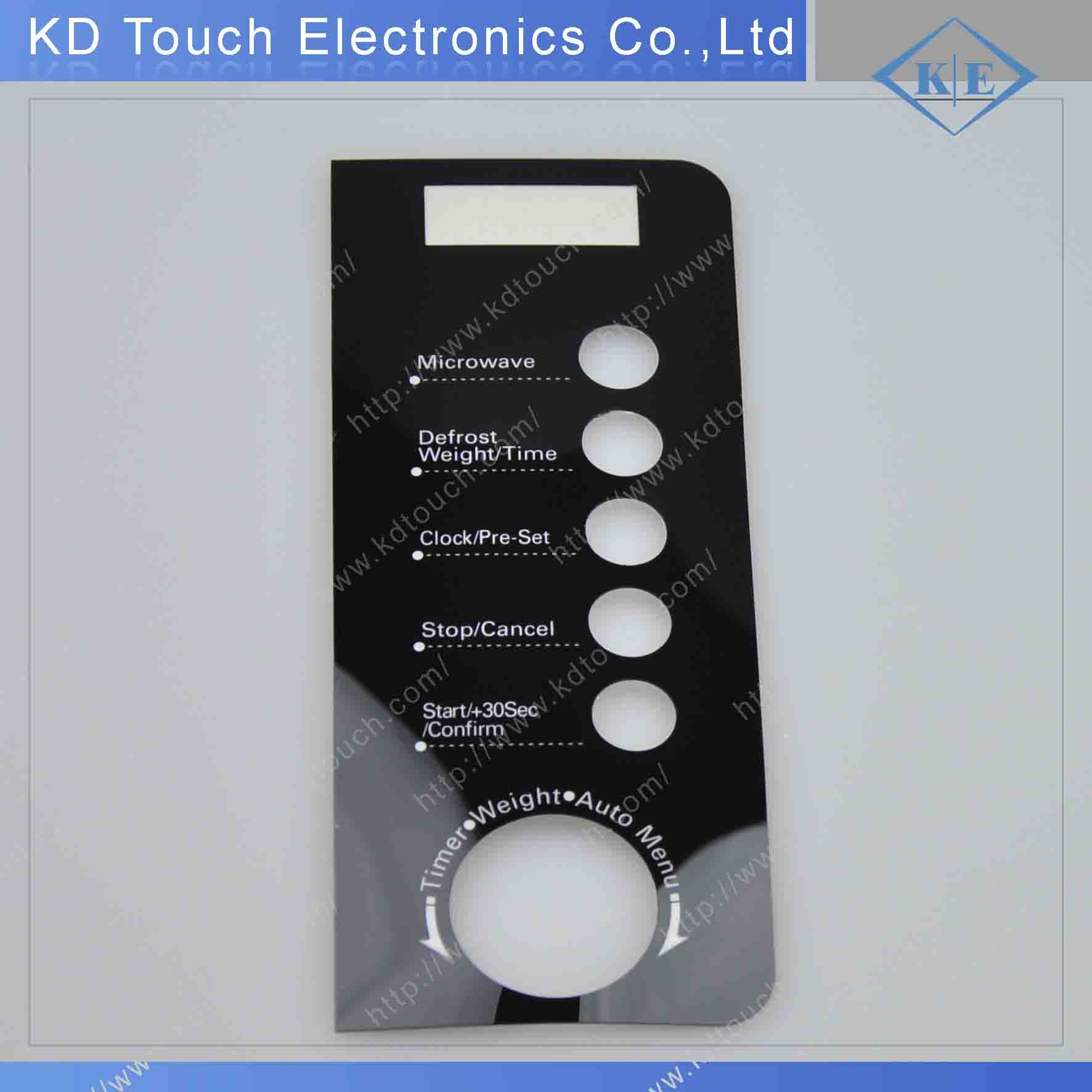 Flat Type Membrane PC Overlay Label with Rotary Switch