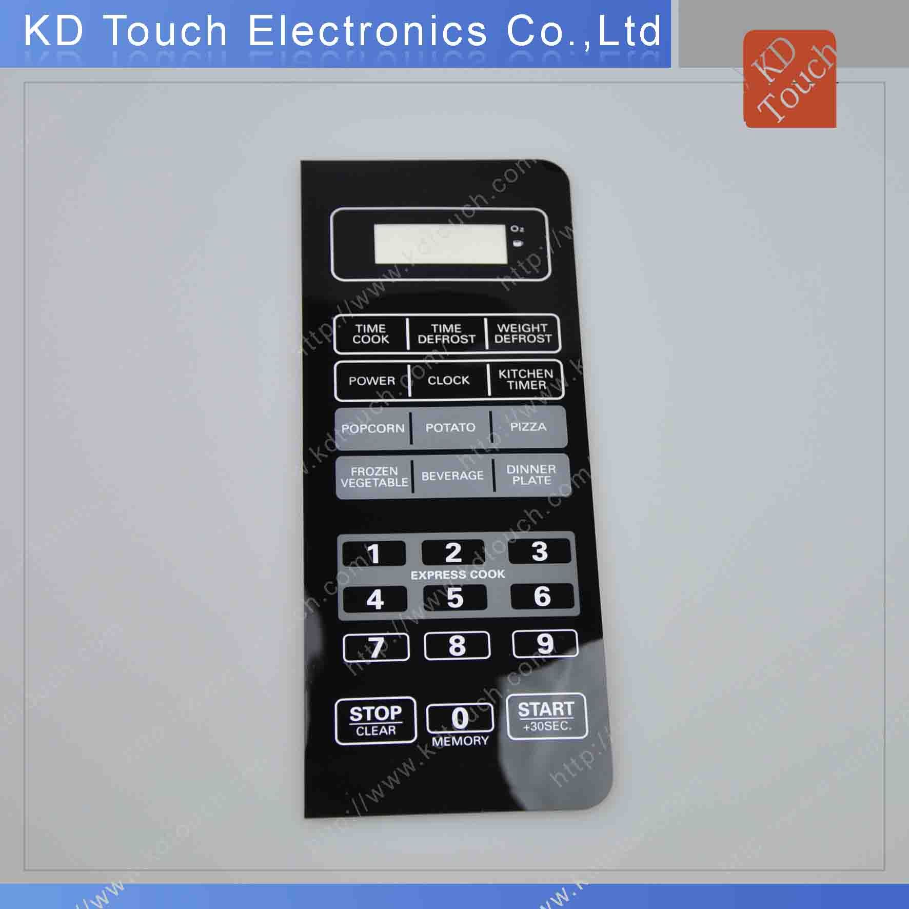 Microwave Control Panel Overlay Label Control