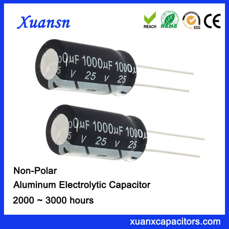 Non Polarised 25V 1000UF Electrolytic Capacitor
