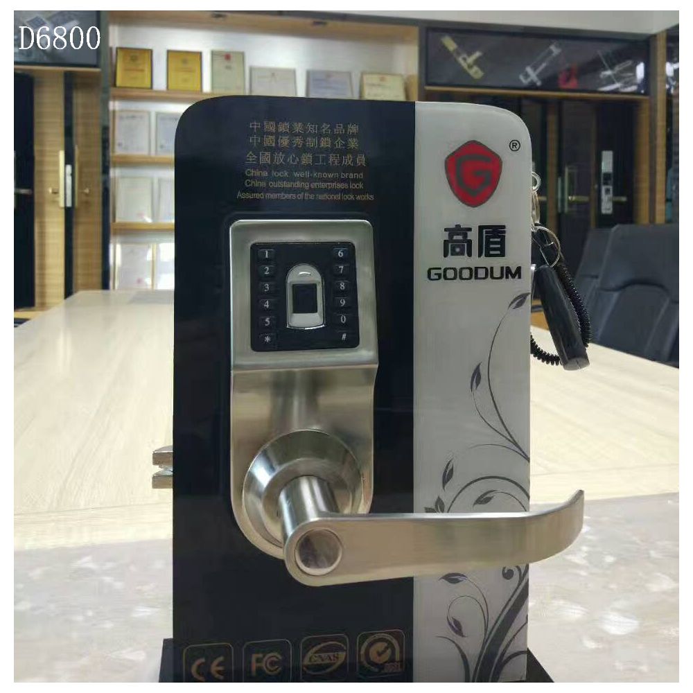 Single Latch Keyless Keypad Fingerprint Scanner Smart Door Lock