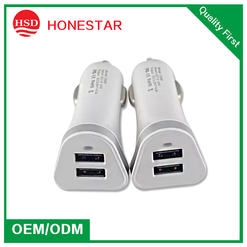 Smartphone 5V 4.2A Dual USB Car Charger
