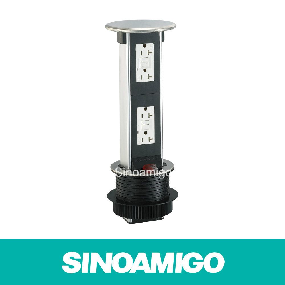 Desk Waterproof GFCI Power Receptacle Pop up Oulet