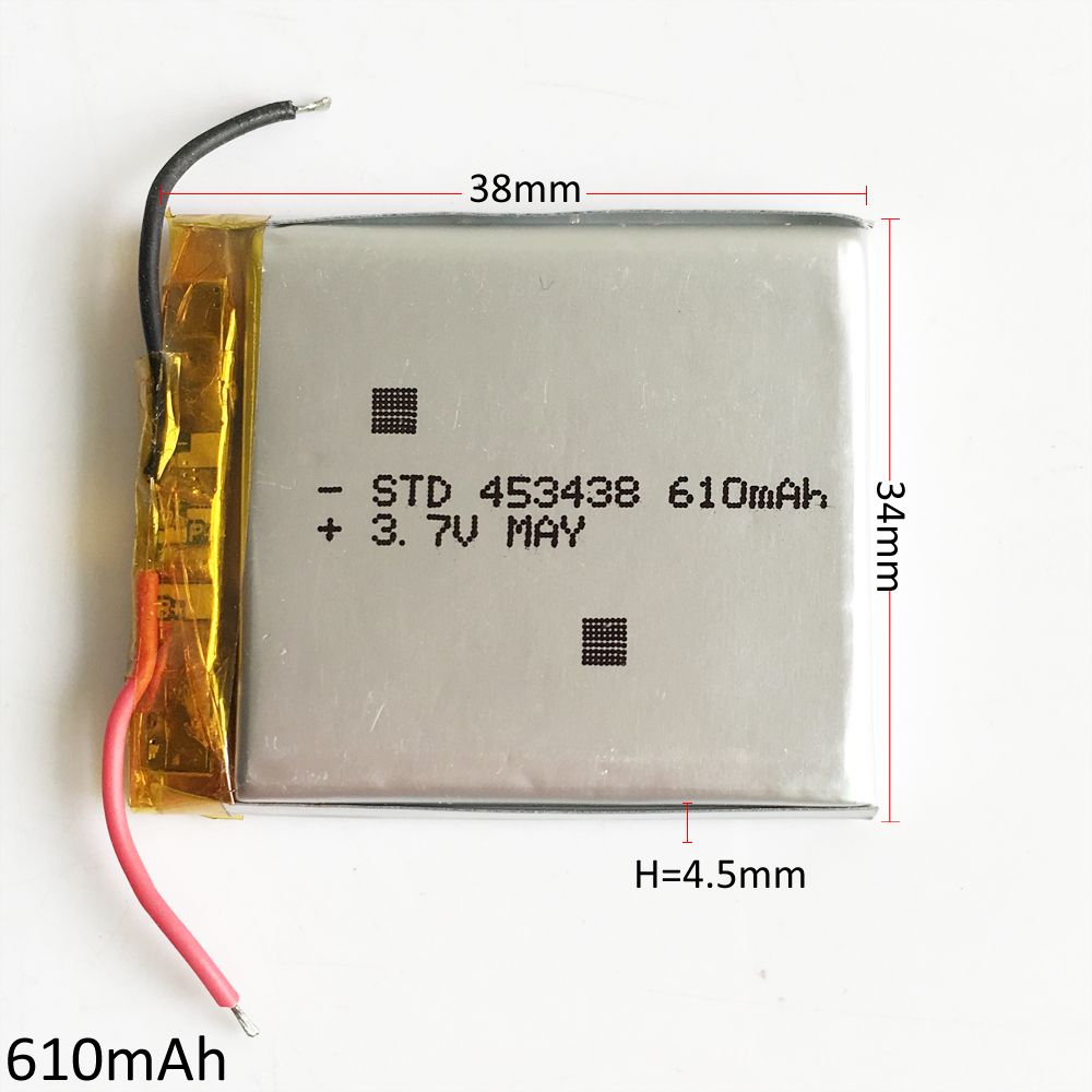 453438pl 3.7V 610mAh Li-Po Rechargeable Battery for Pad Camera DVD