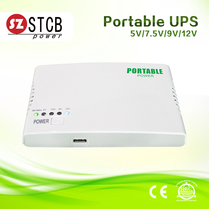 White/Black Mini UPS 5V 9V 12V for WiFi Router