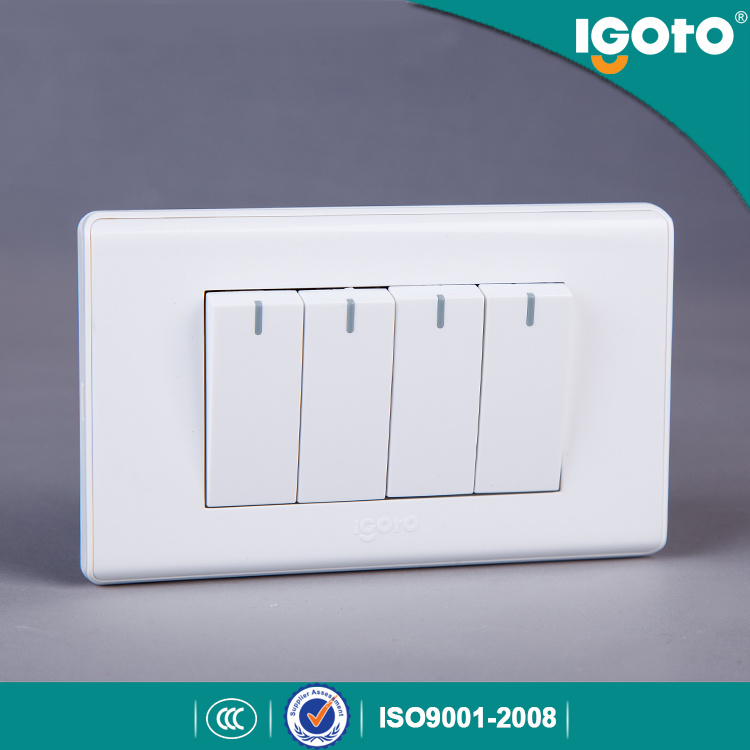 American Style Electrical Application 4 Gang Wall Button and Switches