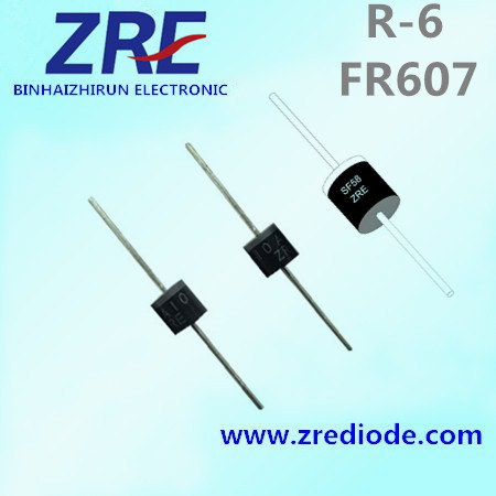 6.0A Fr601 Thru Fr607 Fast Recovery Rectifiers Diode R-6 Package