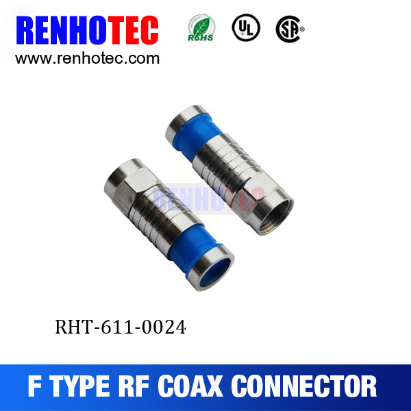 Coaxial Cable Connector F Compression Male Plug