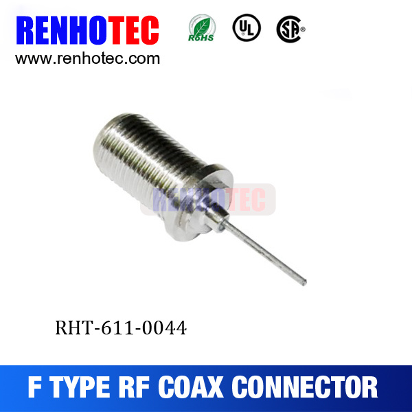 Bulkhead F Female Solder Type Panel Mount Connector