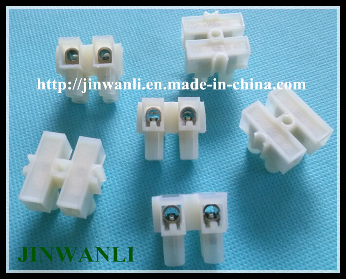 Plastic 2 Row 24 Position Terminal Block Power Cable Connector Bar 15A